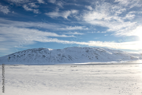 Country with a fresh snow and blue sky, Iceland © yassmin