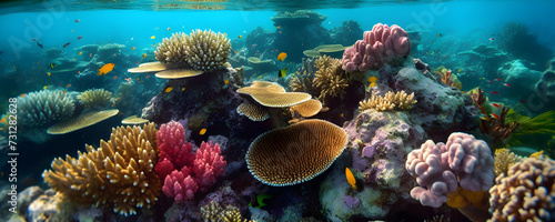 The beauty of a tropical coral reef