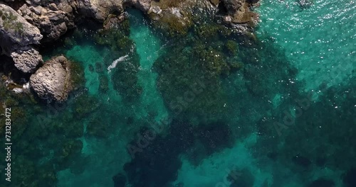 tyrrhenian sea beach drone 4k