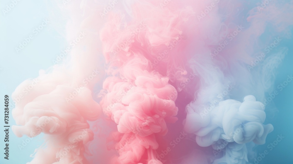 Ethereal swirls of pink and blue smoke intertwined against a soft gradient background, creating a dreamy abstract pattern. Ethereal swirls of pink and blue smoke intertwined against a soft gradient background, creating a dreamy abstract pattern.