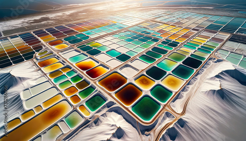 The traditional process of extracting lithium from brine is through evaporation ponds. Chile, Australia and Argentina are the biggest providers of Lithium photo