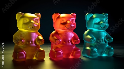 A set of gummy bears