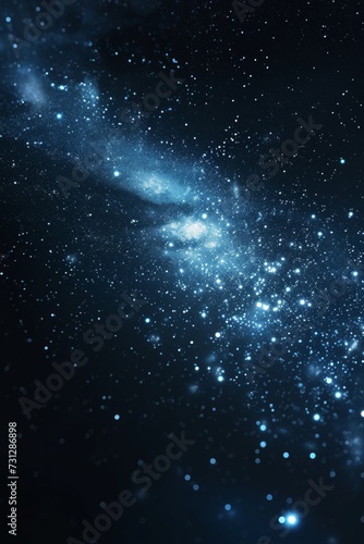 Dark backdrop with minimalistic stars and planets, evoking a cosmic ambiance