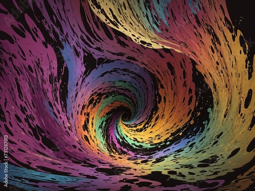Psychedelic Visuals Vibrant Noise Patterns in Digital Art
