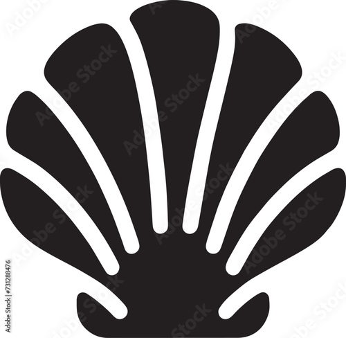 Simplified Seashell Silhouette vector