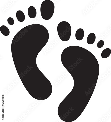 Human Footprints Icon vector