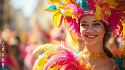 Bright snapshots showcasing colorful costumes and festive floats on Easter Monday © ArtCookStudio