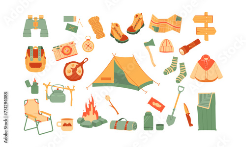 28 vector elements for camping