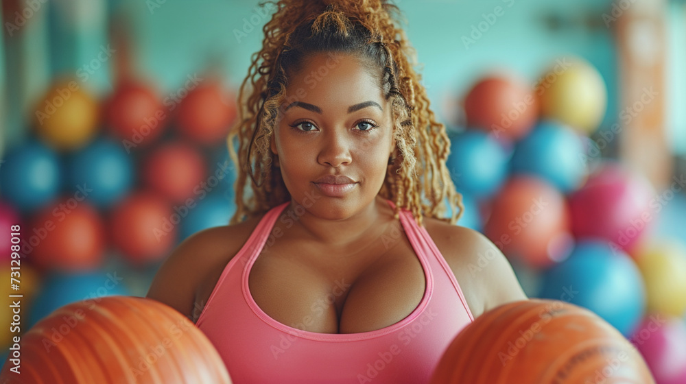 fat dark-skinned girl in the gym fat dark-skinned girl in the gym