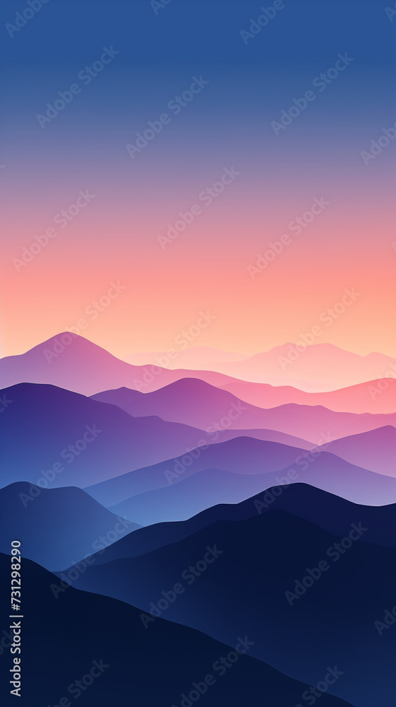 Majestic Mountain Range Bathed in Sunset Glow, wallpapers for smaptphones
