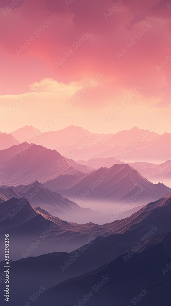 Majestic View of a Mountain Range at Sunset, wallpapers for smaptphones