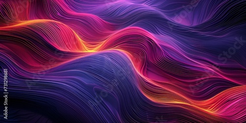 colorful abstract digital lines background Generative AI