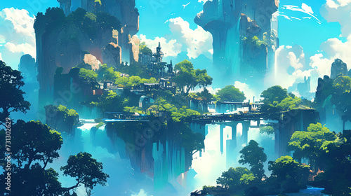 Wallpaper Mural planet earth future solar power illustration manga style Torontodigital.ca