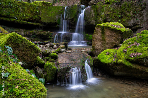 Fototapeta Naklejka Na Ścianę i Meble -  Small Kaverzinsky waterfall, North Caucasus, Russia