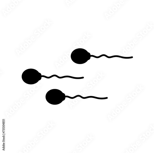 Sperm icon flat design illustration
