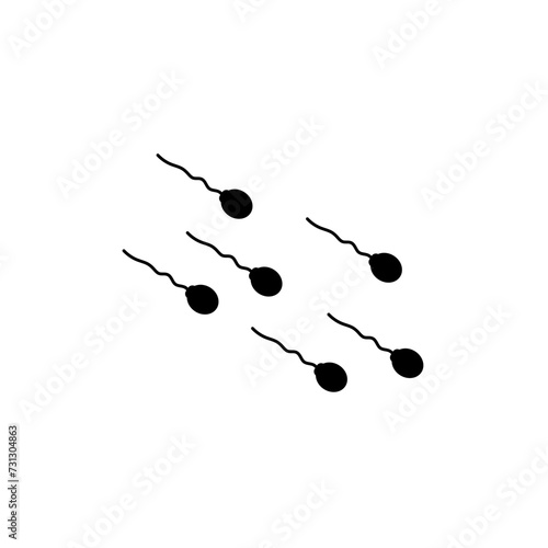 Sperm icon flat design illustration