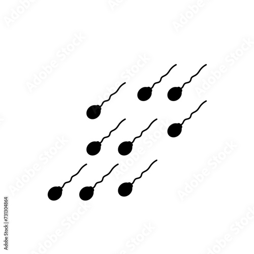 Sperm icon flat design illustration