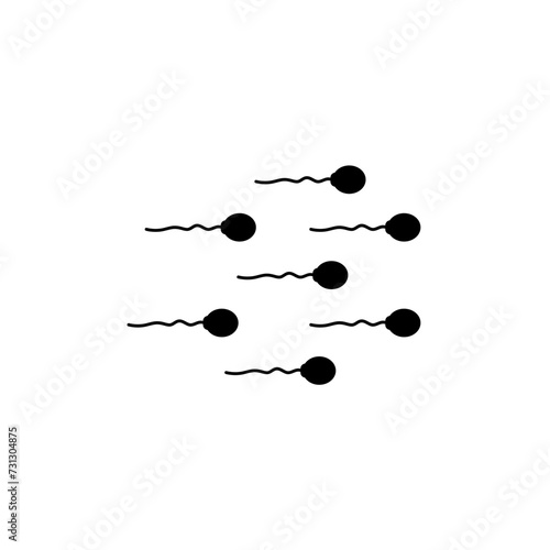 Sperm icon flat design illustration