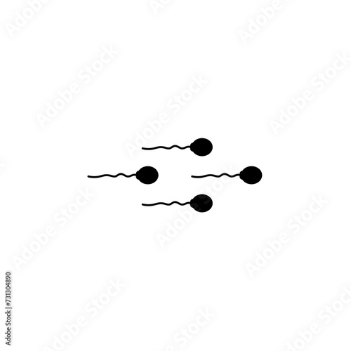Sperm icon flat design illustration