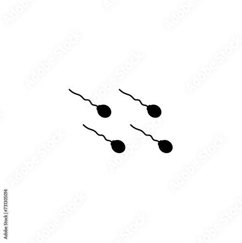 Sperm icon flat design illustration