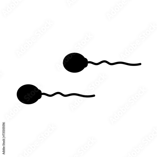 Sperm icon flat design illustration