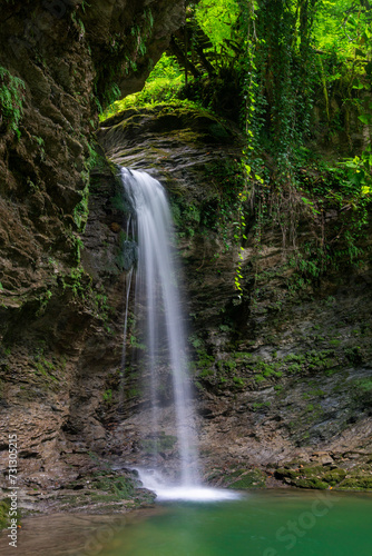 Lower Azhek waterfall  Sochi national park  Russia