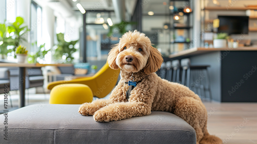 A vibrant and inclusive pet-friendly workplace, complete with spacious play areas, comfortable resting zones, and pet-friendly amenities to encourage work-life balance. Animals and owners al
