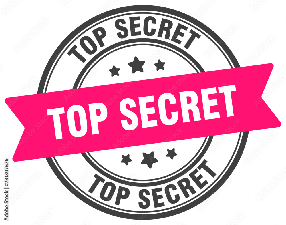 top secret stamp. top secret label on transparent background. round sign top secret stamp. top secret label on transparent background. round sign