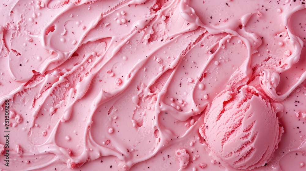 Strawberry ice cream texture background Strawberry ice cream texture background