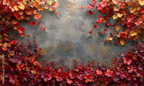 Design backdrops showcasing the vibrant and varied colors of autumn foliage