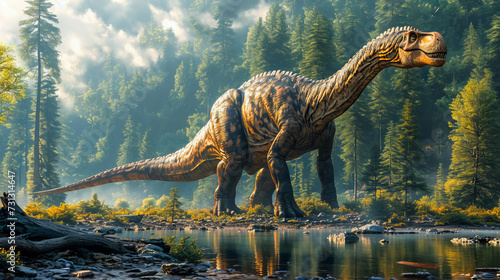 Giant Brachiosaurus.Dinosaur Realms Revealed