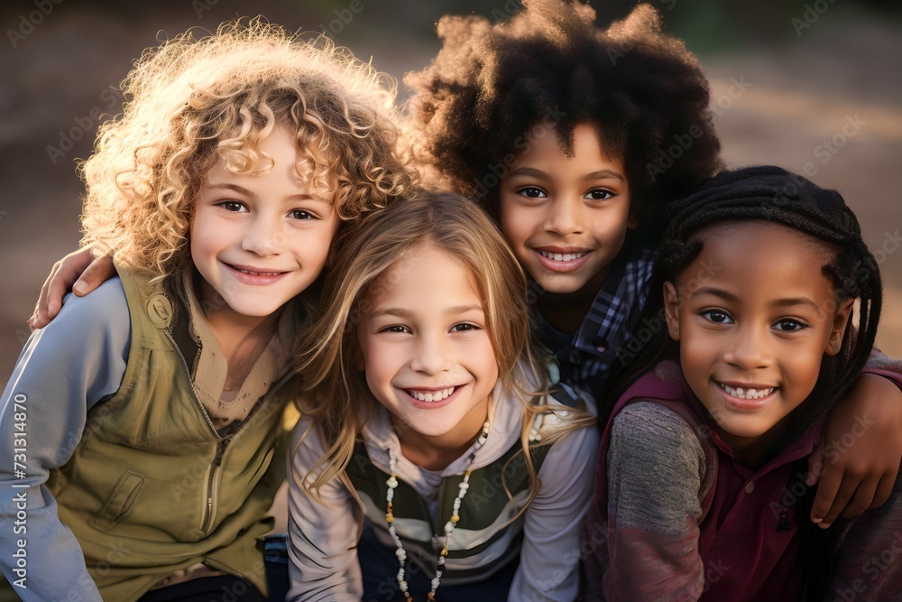 This group of children has diverse cultures from various countries