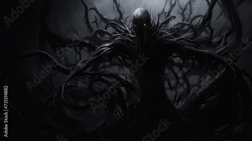 Paranormal Dark Fantasy. Realm of Shadows. Gothic Demon photo