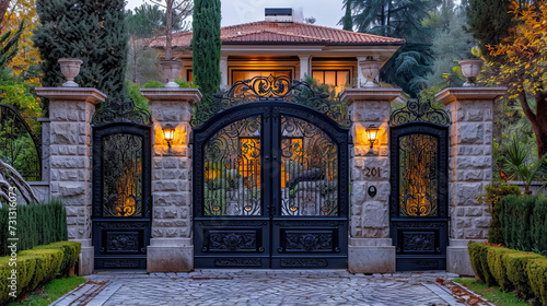 Beautiful Iron Villa Gate © EwaStudio