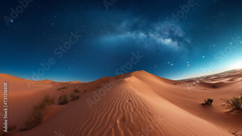 Desert Landscape With an Enchanting Star-filled Sky