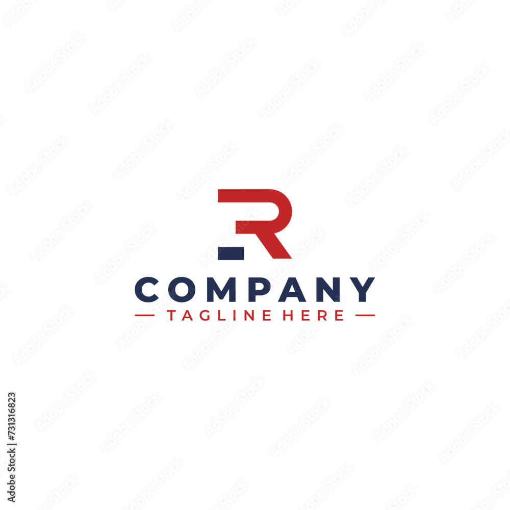 initial letter r tech logo design initial letter r tech logo design