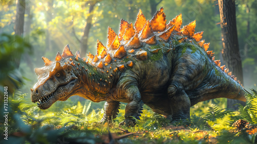 Stegosaurus in the Wild. Jurassic Marvel