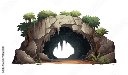 cave isolated vector style on isolated background illustration