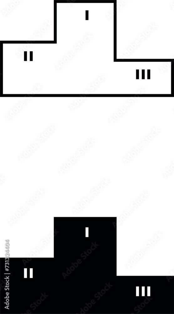 podium isolated on white background