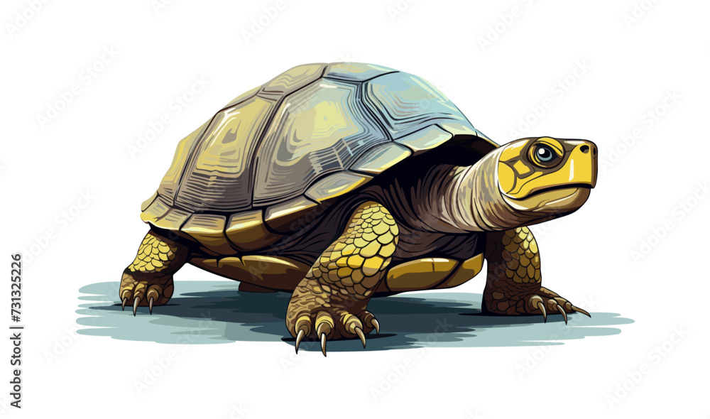 Obraz premium Turtle isolated vector style on isolated background illustration