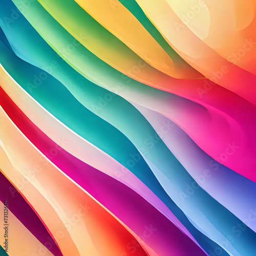 Vibrant Abstract Wave BackgroundSweeping multicolored abstract background with smooth wave patterns ideal for vibrant marketing material and creative designs.