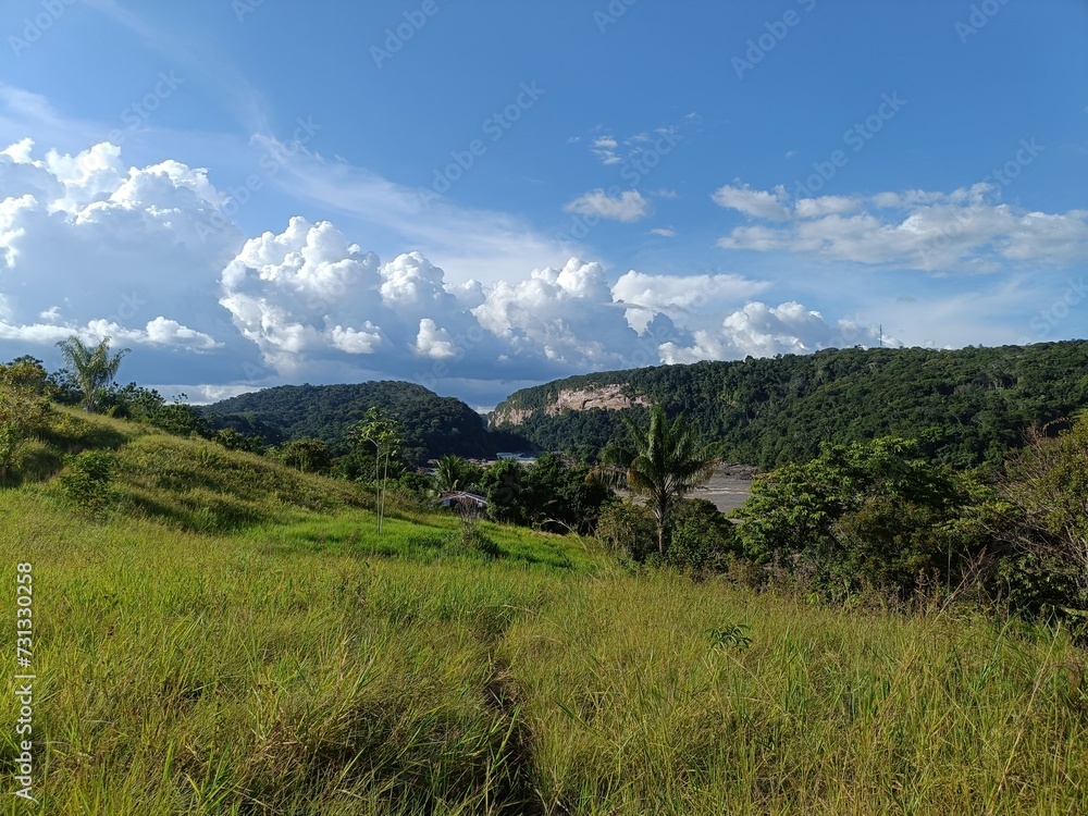 Naklejka premium landscape in the mountains