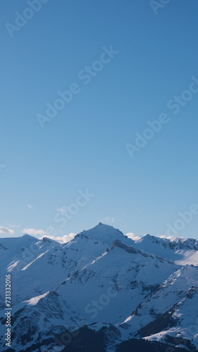 snow covered mountains