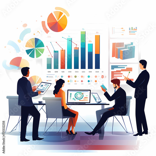 businesswoman in office, businessman in the office, happy, meeting
Happy businesswoman in office, typing on laptop and planning online research for creative project at digital agency. Internet, websit