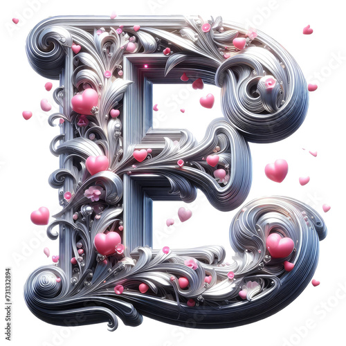 Isolated 3D Letter on a Clear PNG Canvas Generative AI 