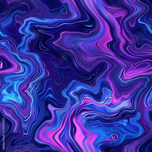 Abstract seamless pattern of wavy liquid purple swirl. Backdrop with abstract swirling paint effect. Acrylic cosmic pattern, paint stains. Texture for print, fabric, textile, wallpaper, poster, design