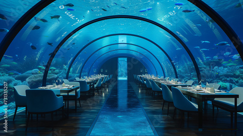 Experience the depths like never before at our underwater restaurant, where you can indulge in delicious cuisine while observing an awe-inspiring view of marine life. Immerse yourself in the