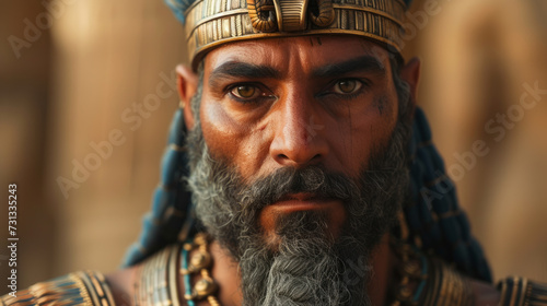 Ancient Egyptian warrior king or commander.