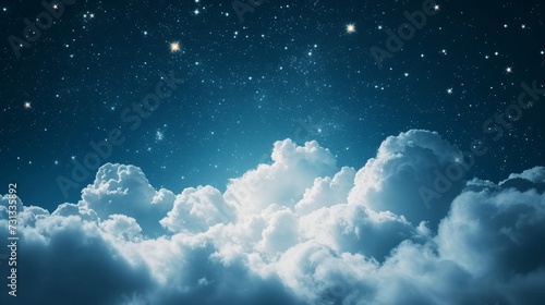 Celestial dreamscape mesmerizing stars, cosmic clouds, swirling galaxies in harmonious motion.
