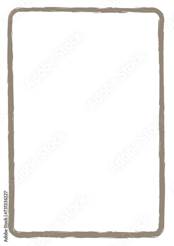  frame with rounded corners , vector Grunge square border, grunge frame for yor text and photo, on white background. photo